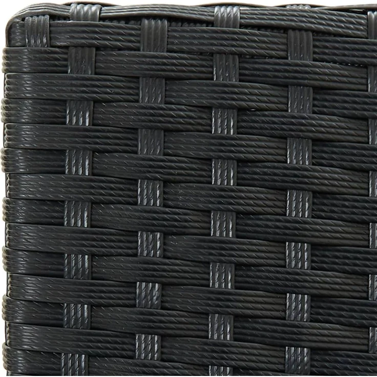 vidaXL Garten-Barhocker mit Kissen 4 Stk. Schwarz Poly Rattan 316670 – Bild 6