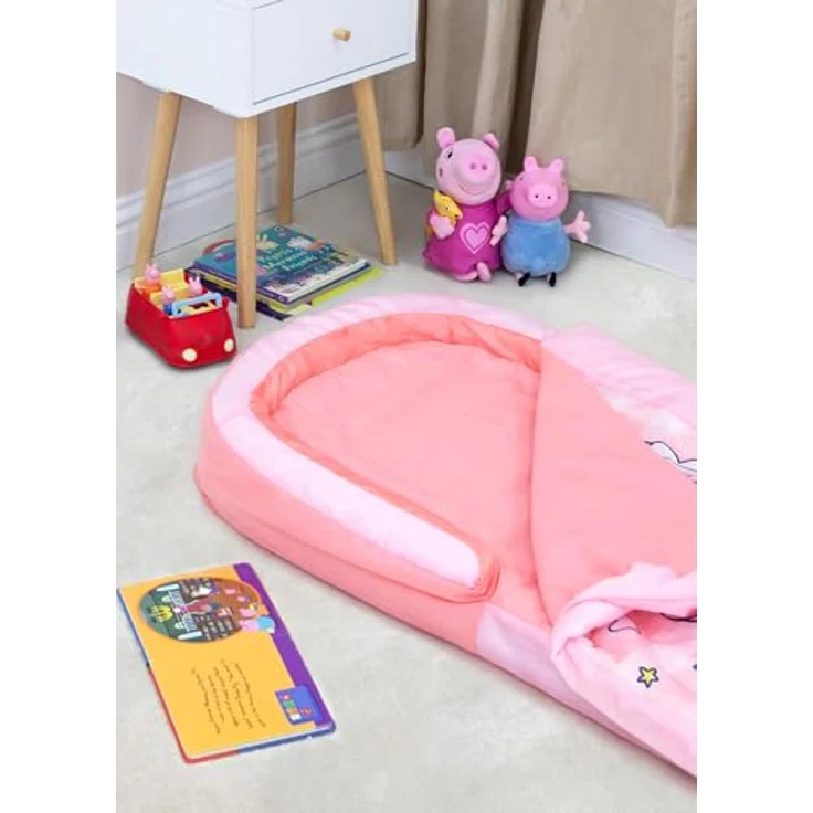 PEPPA PIG Character World erstes ReadyBed – Aufblasbares Luftbett und Schlafsack für Kinder mit Pumpe | Reisematratze für Übernachtungen und Camping oder den Heimgebrauch – Bild 4