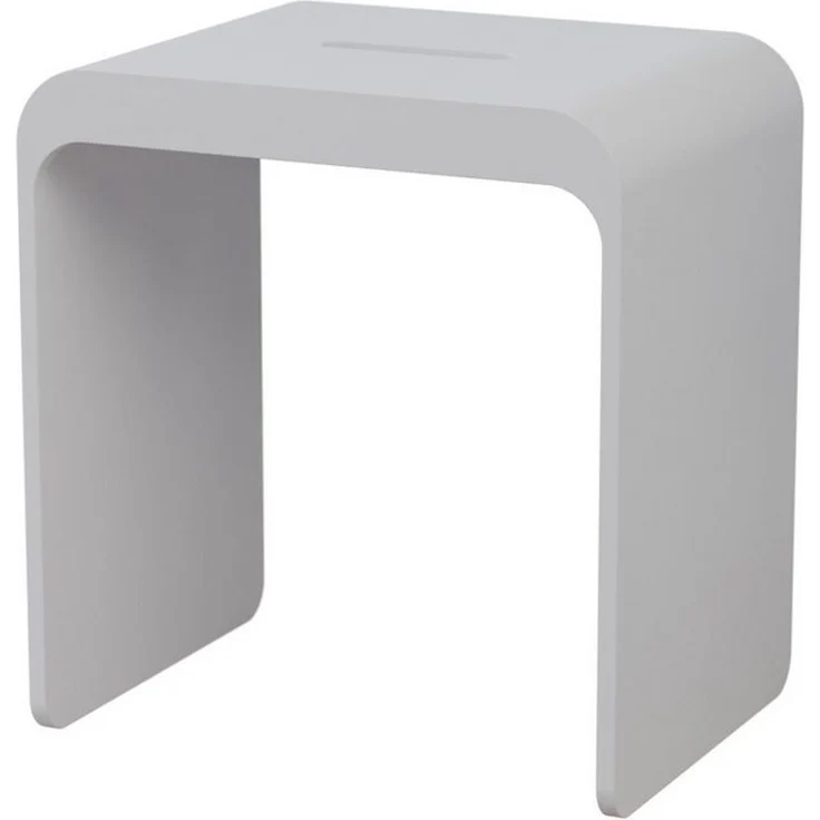 Bernstein Badhocker PB4006 (einsetzbar als Ablage- oder Sitzfläche), aus Mineralguss / Design Duschhocker / Sitzhocker / Matt – Bild 5