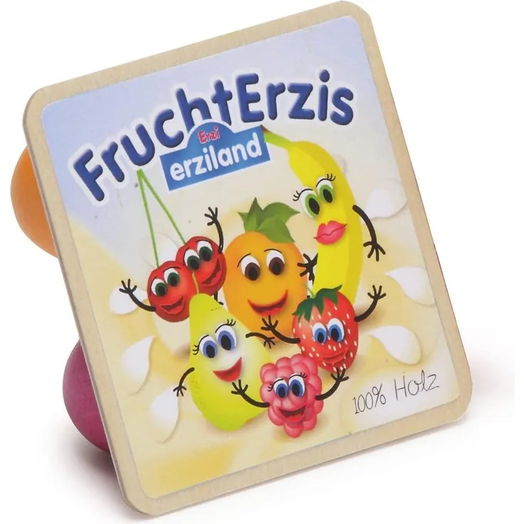 Erzi FruchtErzis, Spielzeug-Fruchtjoghurt, Holz-Fruchtjoghurt, Kaufladenzubehör, 1 Stück