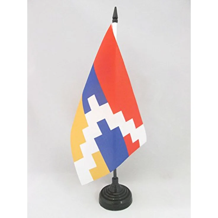 AZ FLAG - Tischflagge Bergkarabach - 21x14 cm - Gharabagh Tischfahne 14 x 21 Cm - Flaggen – Bild 4