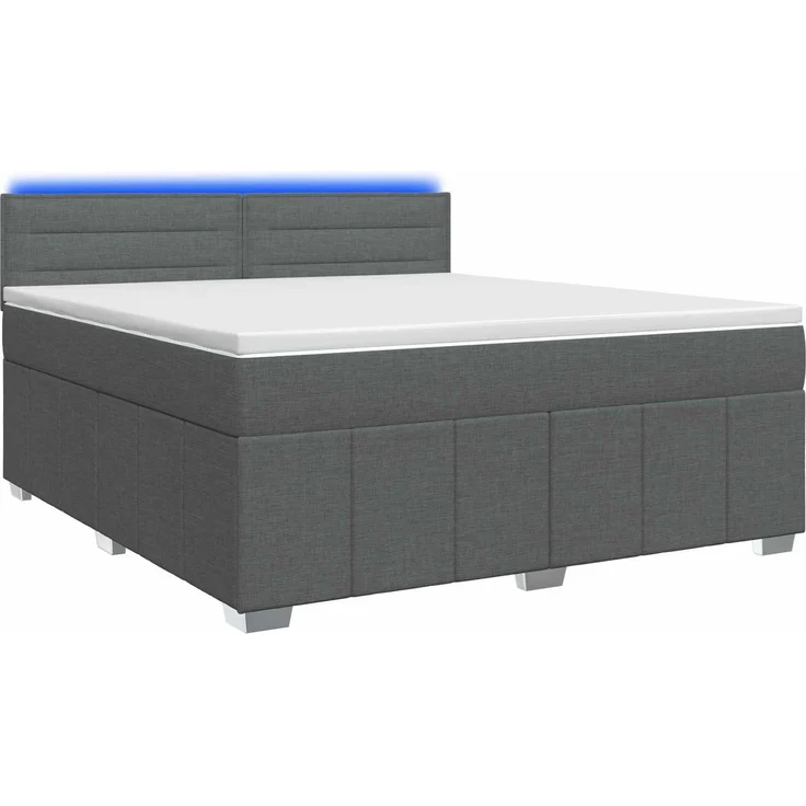 vidaXL Boxspringbett mit Matratze Dunkelbraun 140 x 200 cm Stoff 3452687 – Bild 2