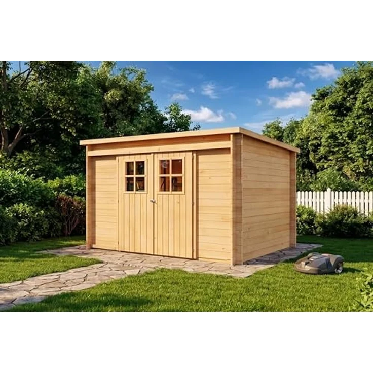 Alpholz Gerätehaus Vera Gerätehaus aus Holz Geräteschrank mit 19 mm Wandstärke Gartenhaus mit Montagematerial – Bild 1