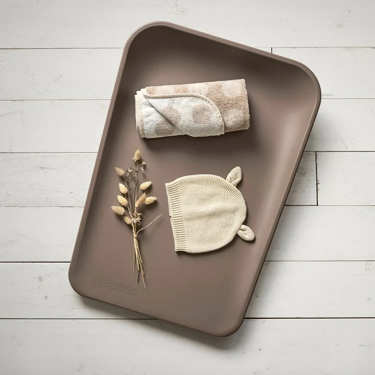Leander Wickelauflage Matty mocca + Topper cappuccino – Bild 2