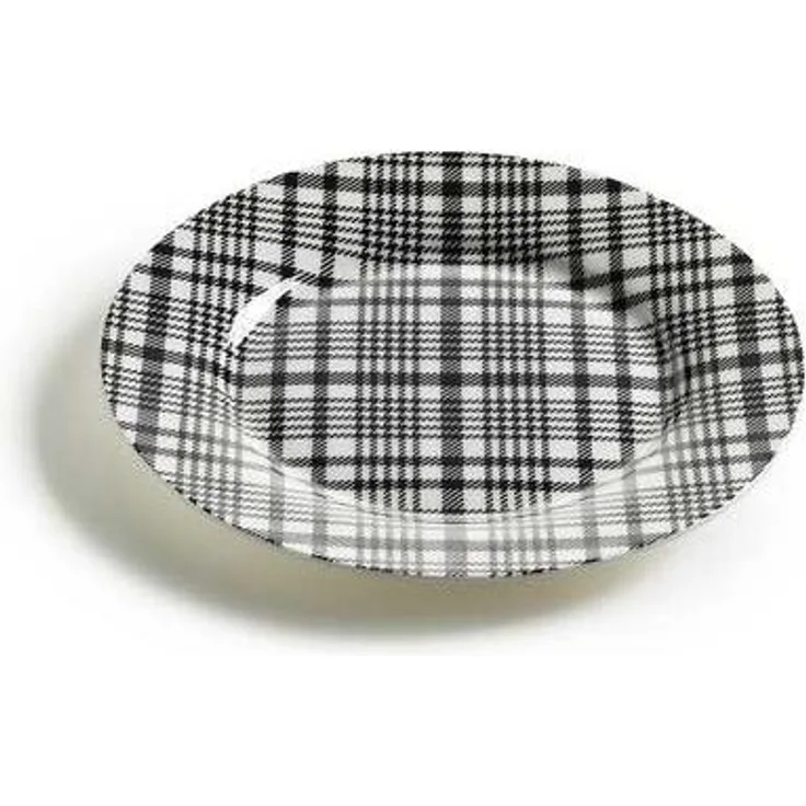 Teller Ø 19,5 cm ART DECO - Glencheck - aus Bone China Porzellan