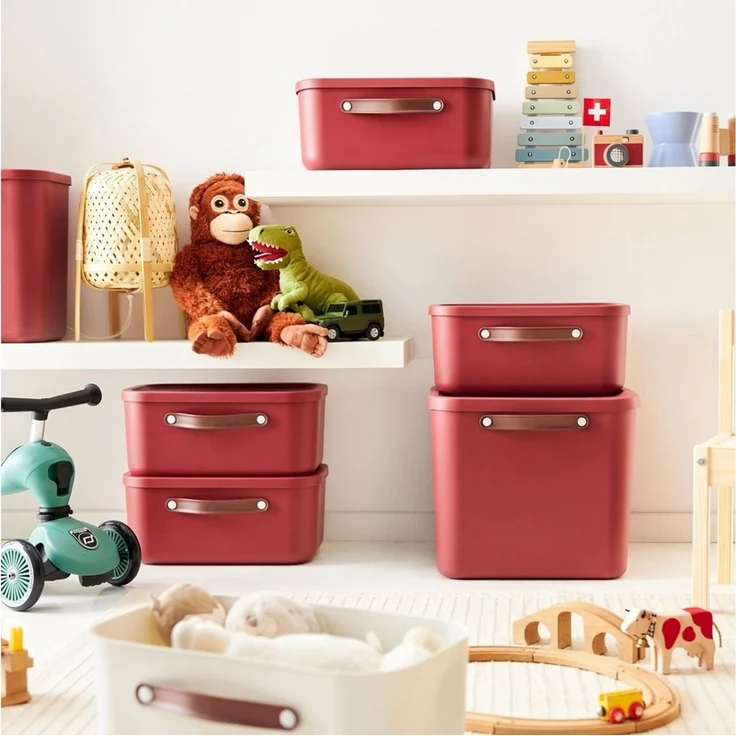 ROTHO Stapelbox 4er-Set Kiste mit Deckel Maloja 12l (Aufbewahrungsset, 3er-Set) – Bild 2