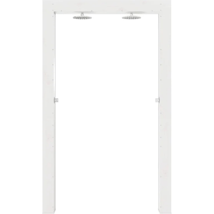 vidaXL Gartendusche 226 cm Massivholz Kiefer und Edelstahl Weiß 886341 – Bild 4