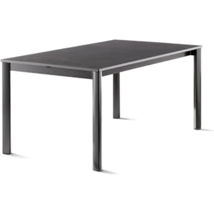 Sieger 3980-55 Exclusiv-Ausziehtisch mit Vivodur® Dekorplatte, Aluminium Eisengrau 95 x 75 x 165/225/285 cm