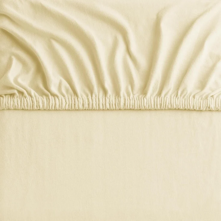 DecoKing Spannbettlaken 100x200 120x200 cm 100% gekämmte Baumwolle Creme Spannbetttücher Jersey Boxspringbett Amber 100x200 120x200 – Bild 6