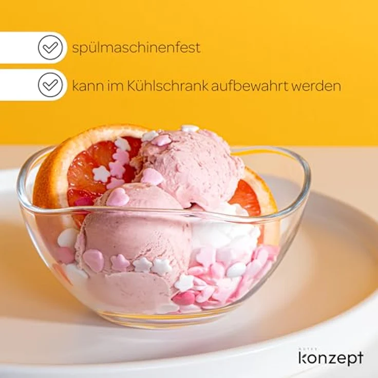 KONZEPT Salatschüssel Glas klein 6/12er Set – 310 ml, stapelbare, Salatschälchen, (12-tlg), ideal als Müslischalen, Servierschalen, Snackschalen, Dessertschalen – Bild 6