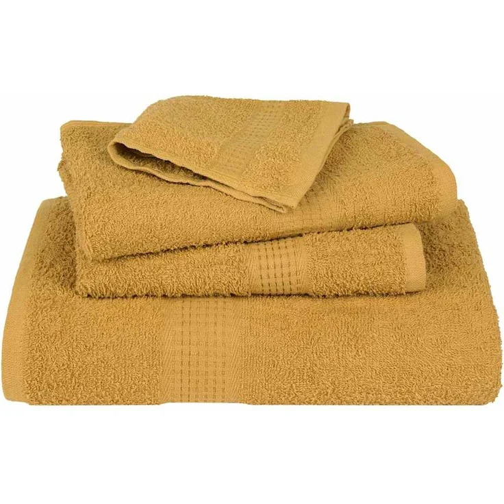 vidaXL Waschtücher FROGN 4 Stk. Gold 30x30 cm 360 g/m² 136801 – Bild 4