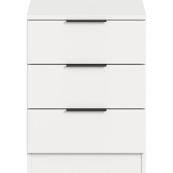 Nachtkommode (B/H/T: 45x60x40 cm) in weiß – Bild 2