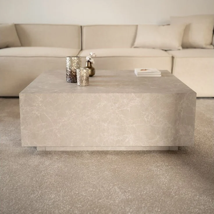 HOME DELUXE Couchtisch Marmor AMIRI XL - 95 x 35 x 95 cm – Bild 2