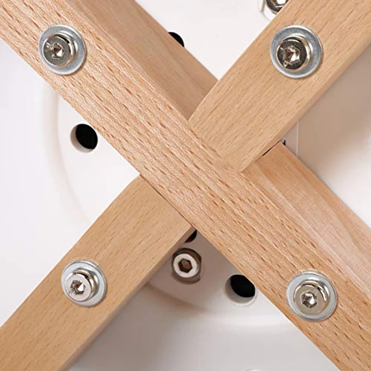 H. J WeDoo 2 x Wohnzimmerstuhl Esszimmerstuhl Bürostuhl mit Massivholz Buche Bein,Retro Design Gepolsterter lStuhl Küchenstuhl Holz, Weiß – Bild 10