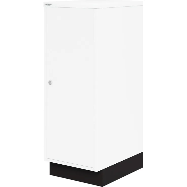 BISLEY Multi Ablageschrank 39er mit Flügeltürenabteil abschließbar in verkehrsweiß, rechtsseitig öffnend - Schrank Metall Büroschrank Werkzeugschrank Stahlschrank Metallschrank, LS39R-696