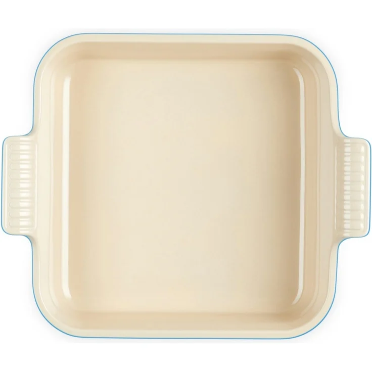 LE CREUSET Auflaufform Auflaufform Tradition quadratisch azure 23cm, Steinzeug – Bild 2