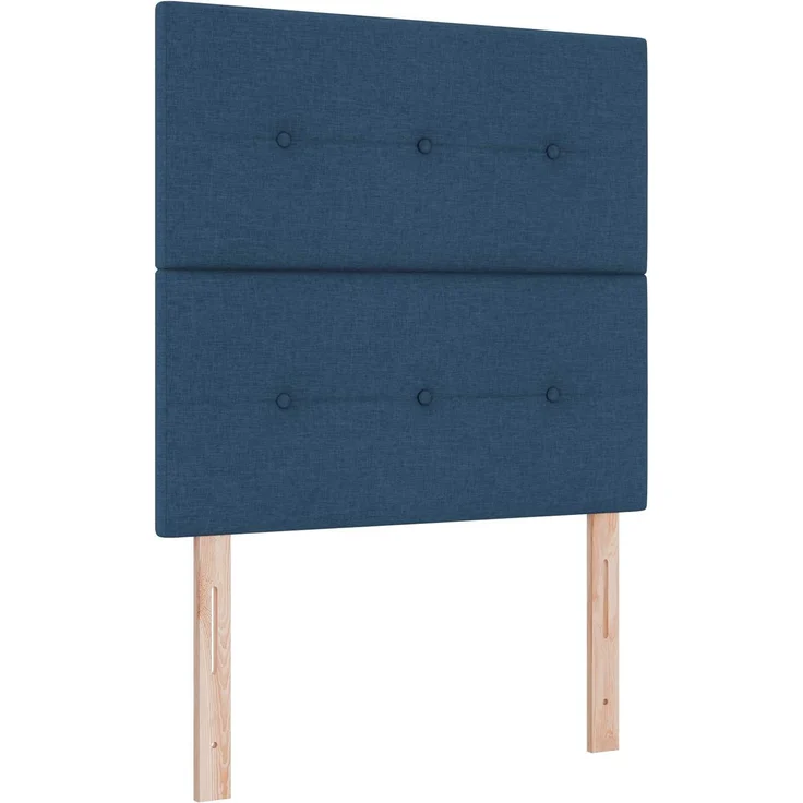 vidaXL Boxspringbett mit Matratze mit Kopfteil Blau 80 x 200 cm Stoff 3454269 – Bild 4