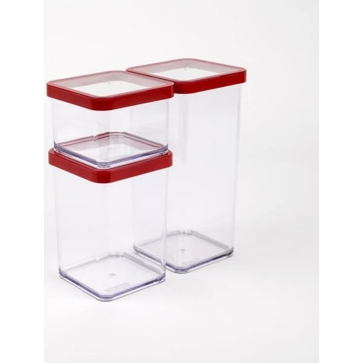 ROTHO Vorratsdose Loft 3er-Set Vorratsbehälter, Kunststoff, Kunststoff, (Vorratsdosenset, Set 3-tlg)