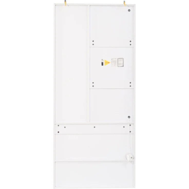 ZUBALIYA Vitrine 80x35 cm mit LED-Beleuchtung mit Sicherheitsgeländer in Weiß, ideale Lösung für kleine Räume, robuste Verarbeitung, langlebige Materialien, einfache Selbstmontage – Bild 8