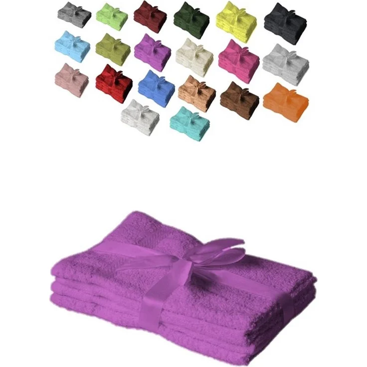 12 x Gästetuch 500 g/m² 30 x 50 cm Lila – Bild 1