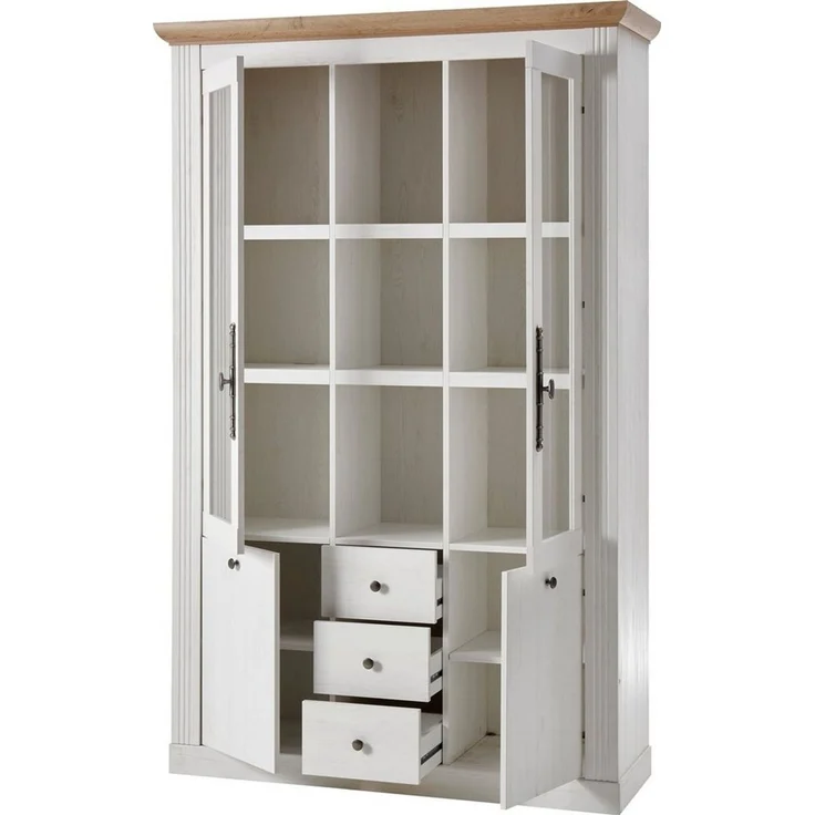 OTTO home Buffet Westminster, Buffetschrank im Landhausstil, Schrank, Hochschrank Metallgriffe, ausreichend Stauraum, in 2 Farben erhältlich – Bild 4