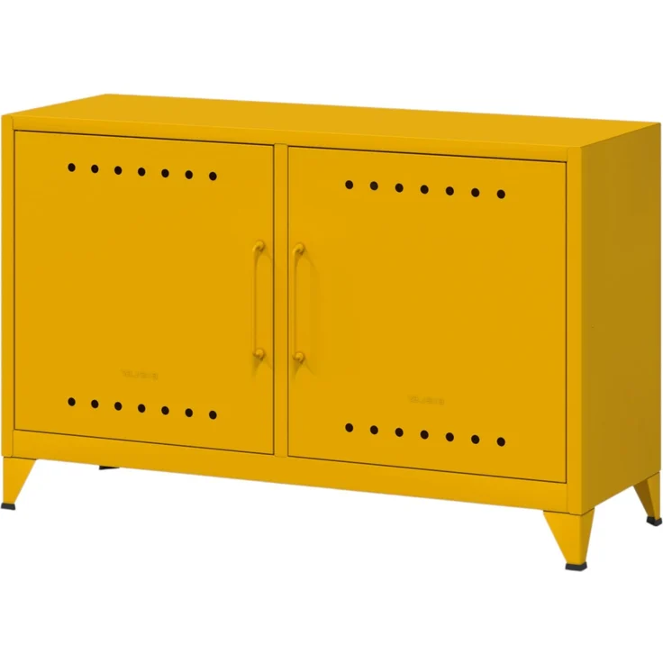 Bisley Fern Cabby Sideboard aus Metall | Metallschrank im Retro-Instustrial Design in sunflower, FERCA642 – Bild 1