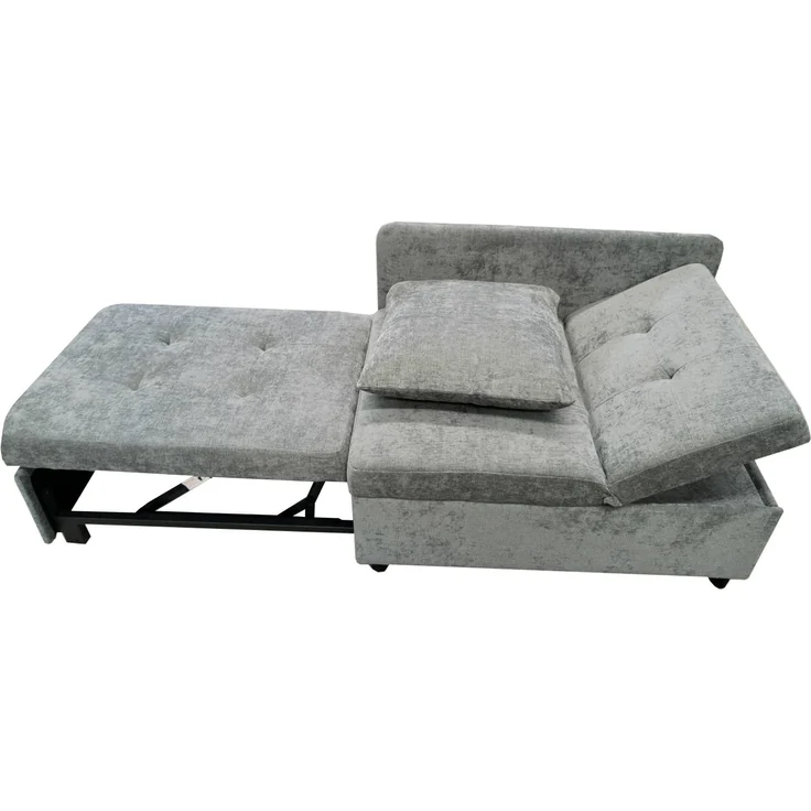 2-Sitzer Schlafsofa B 177 x T 68 x H 65 cm, aus Leinenstoff, 3-in-1 mit verstellbarer Rückenlehne – Bild 7