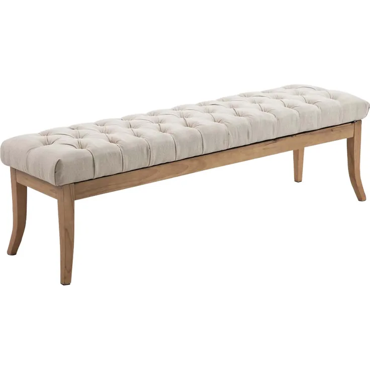 CLP Sitzbank Ramses Stoff antik-hell mit hochwertiger Polsterung,creme 150 cm