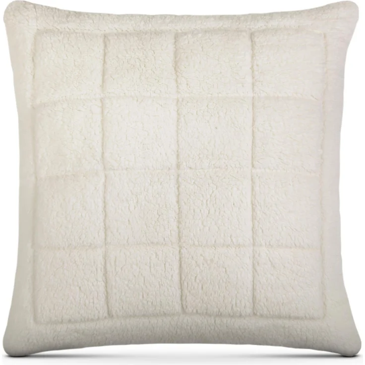 Kissenhülle 80x80cm inkl. Kissen - Sherpa-Fleece - Kuscheliger Bezug mit Reißverschluss - ideal als Dekokissen Schlafkissen Sofakissen - Öko Tex – Bild 1