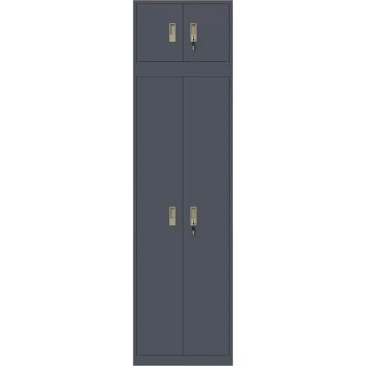 vidaXL Aufbewahrungsschrank 2 stk. Anthrazit 60 x 40 x 220 cm Stahl 3438707 – Bild 8
