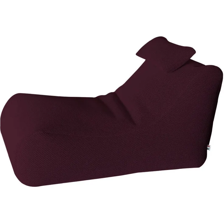 Dmora Pouf Міhck, Mehrzwecksessel, Sitzsack, Hockerhocker, Made in Italy, 70x120 h65 cm, Bordeaux