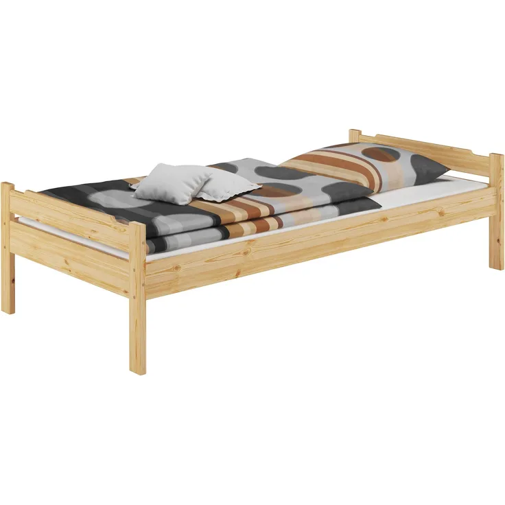 Erst-Holz Einzelbett 80x200 Kieferbett massiv natur