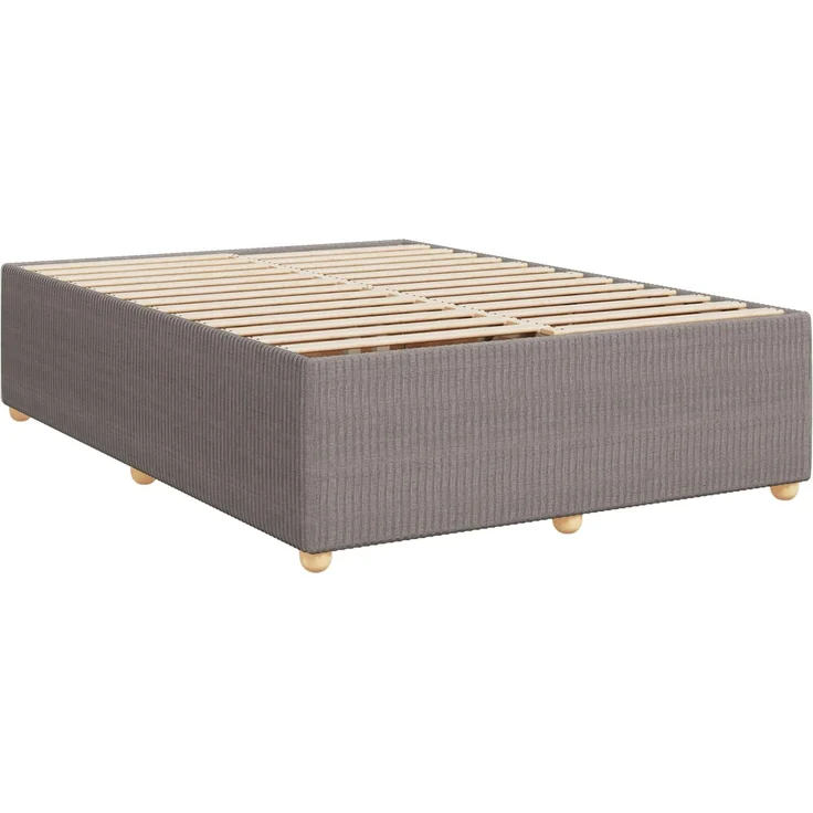 vidaXL Boxspringbett mit Matratze Taupe 140 x 200 cm Stoff 3451486 – Bild 6