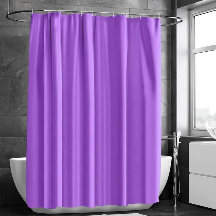 Duschvorhang 180x180 cm Anti-schimmel Wasserdicht PEVA Lila – Bild 8