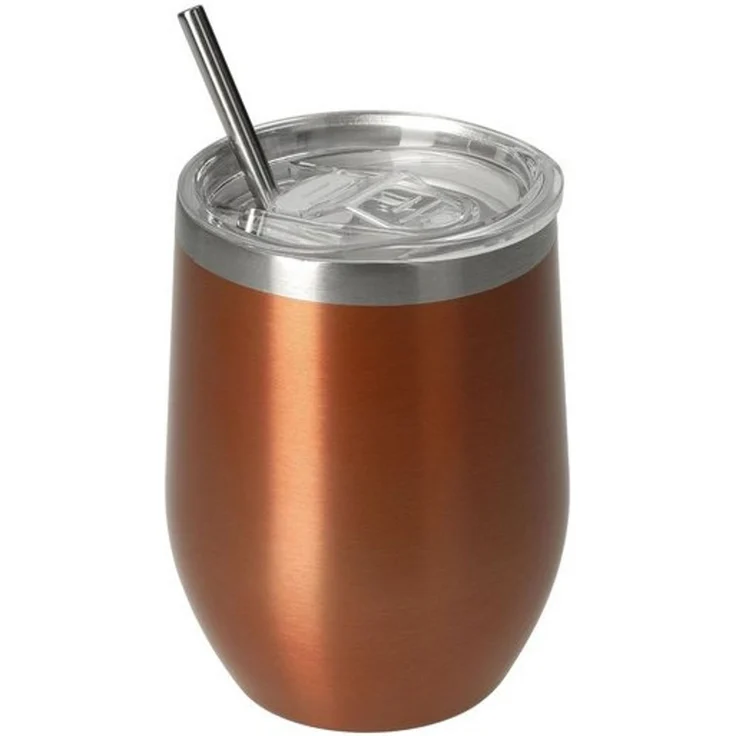 elasto Becher Weinbecher 350 ml Vinova Edelstahl Trinkbecher inkl. Strohhalm, robust, spülmaschinengeeignet, Sommer, Geschenk – Bild 4