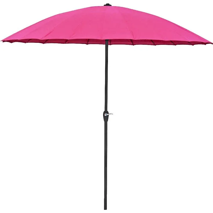Sonnenschirm CABRERA Pink Ø 255 cm 24 Streben mit Handkurbel