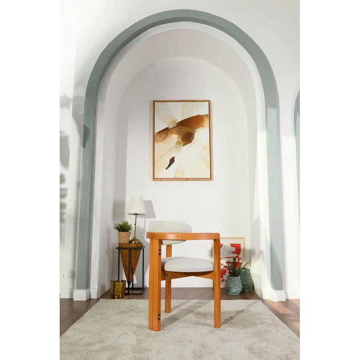 Skye Decor 'Cheri - Cream, Oak' Stuhlset (2-teilig), Creme / Eiche, 58 x 78 x 44 cm – Bild 6