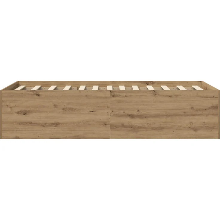 vidaXL Bodenbettgestell Kunsthandwerk Eiche 80 x 200 cm Holzwerkstoff 3429540 – Bild 5