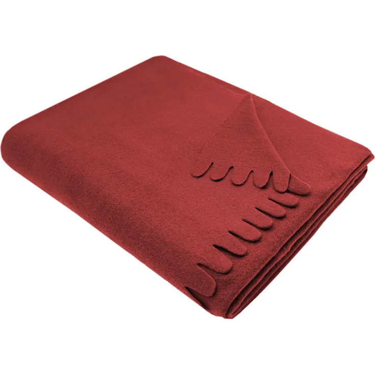 ZOLLNER Kuscheldecke Fleecedecke, 130x170 cm, Polyester, rot
