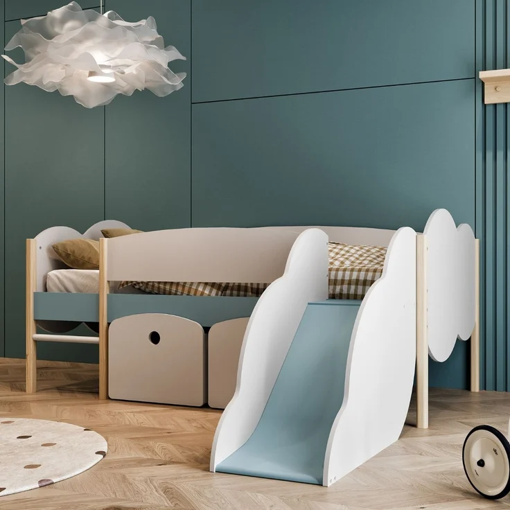 Calicosy Set Rutschbett Wolke und 2 Schubladen - LONGANE - Weiß – Bild 8