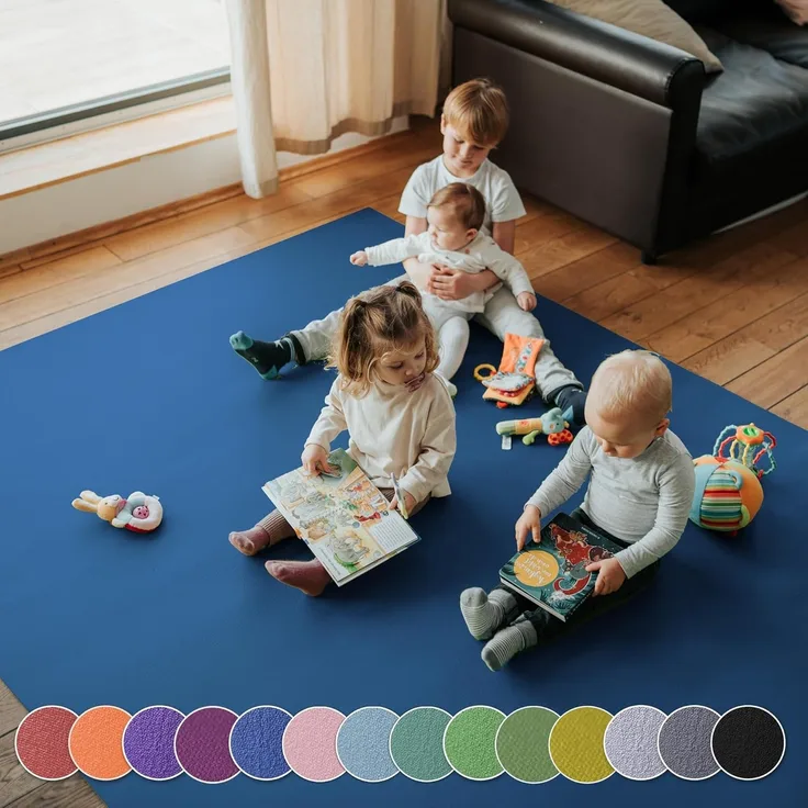 Outdoor Krabbelmatte Krabbelunterlage SanoSoft \"made in Germany\" - Öko-Tex 100 160x180 cm Lila