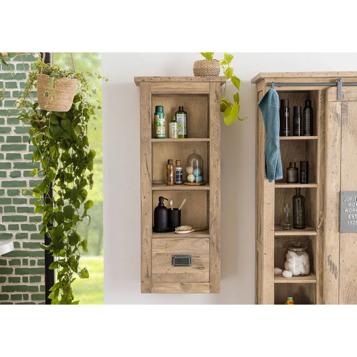 Hängeschrank Mango 50x26x120 whitewash lackiert RAILWAY #380 – Bild 9