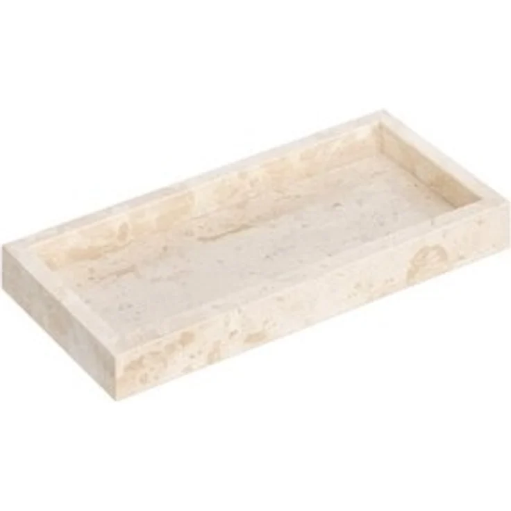 Navaris Organizer Tablett für Schmuck und Make-Up - Badezimmertablett - Travertin (1 St) – Bild 6