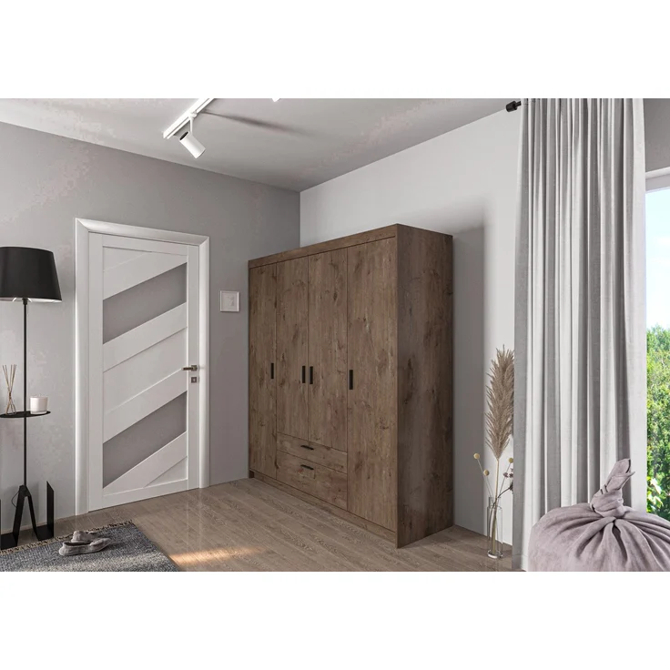 AX LIVING Schubladenschrank Garderobe Eiche Lefkas Storicos 4T 176,3cm – Bild 2