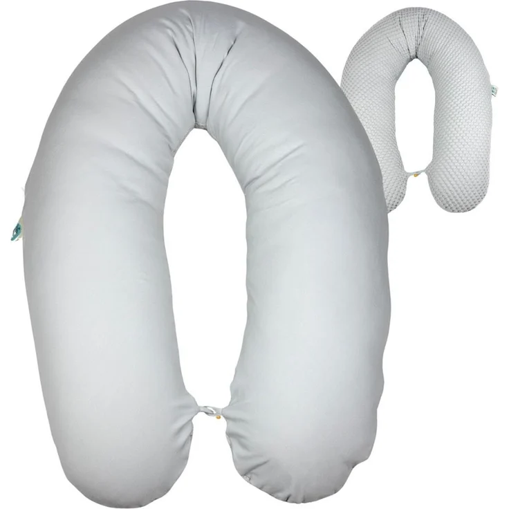 sei Design XXL Stillkissen ergonomisch 190x30, Schwangerschaftskissen Seitenschläferkissen Komfortkissen Erwachsene, Stillkissen-Bezug aus Jersey und Waffelstoff, Pregnancy Pillow Baby – Bild 1