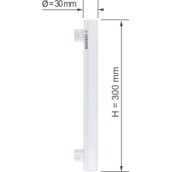 SEBSON LED-Leuchtmittel LED Lampe S14S 30cm, 4w 400lm, warmweiß, LED Linienlampe 150°, 1 St. – Bild 3