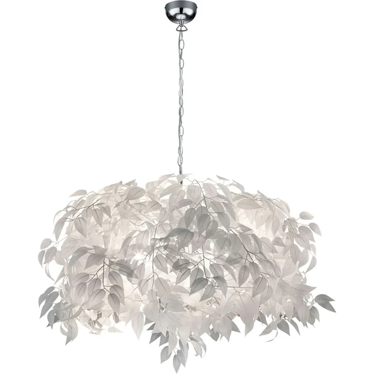 RGB LED Hängeleuchte, Blätter Design, weiß, 70 cm – Bild 2
