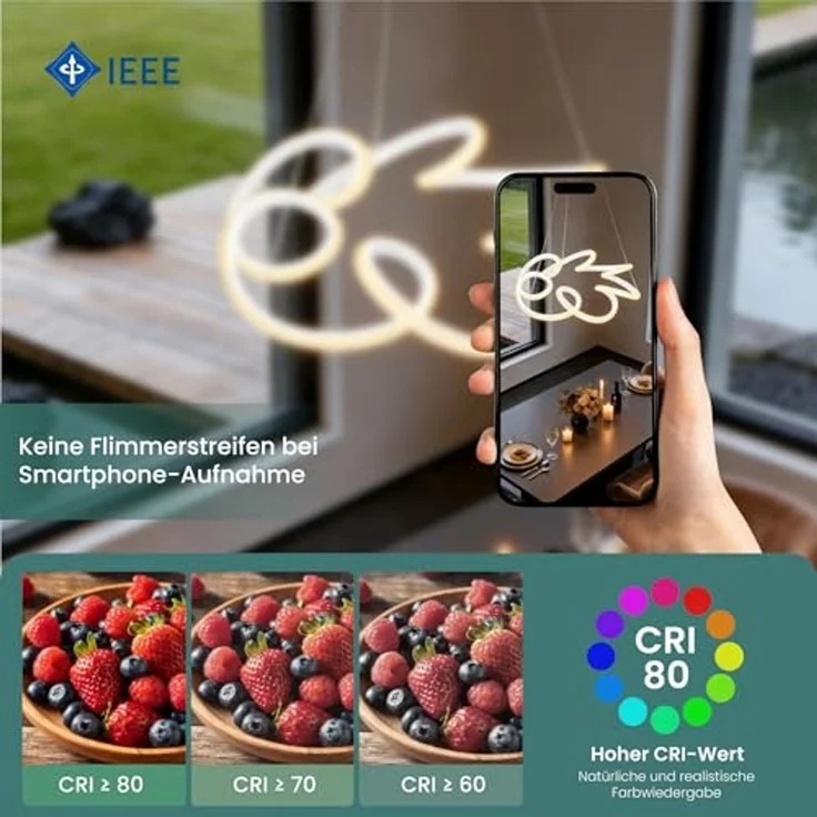 Mai & Mai Pendelleuchte Pendellampe LED-Hängelampe stufenlos dimmbar 67W Alivetta25040, LED-Pendellampe – Bild 5