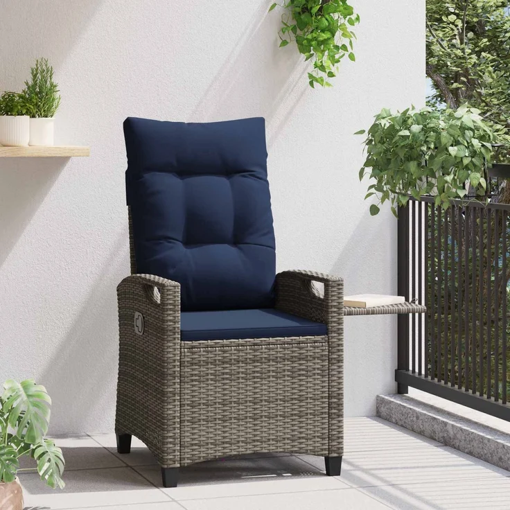 vidaXL Verstellbarer Gartenstuhl 56 x 60 x 112 cm Stahl 42026847 – Bild 4
