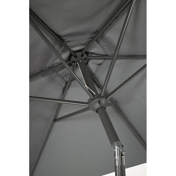 Sonnenschirm Kalife aus Aluminium, neigbar und winddicht, rund, dunkelgrau, Ø 270 cm – Bild 2